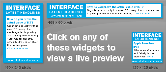 Click on a widget to preview.